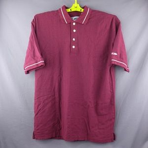 Riggins Golf Shirt Medium Red Polo Shirt Cotton